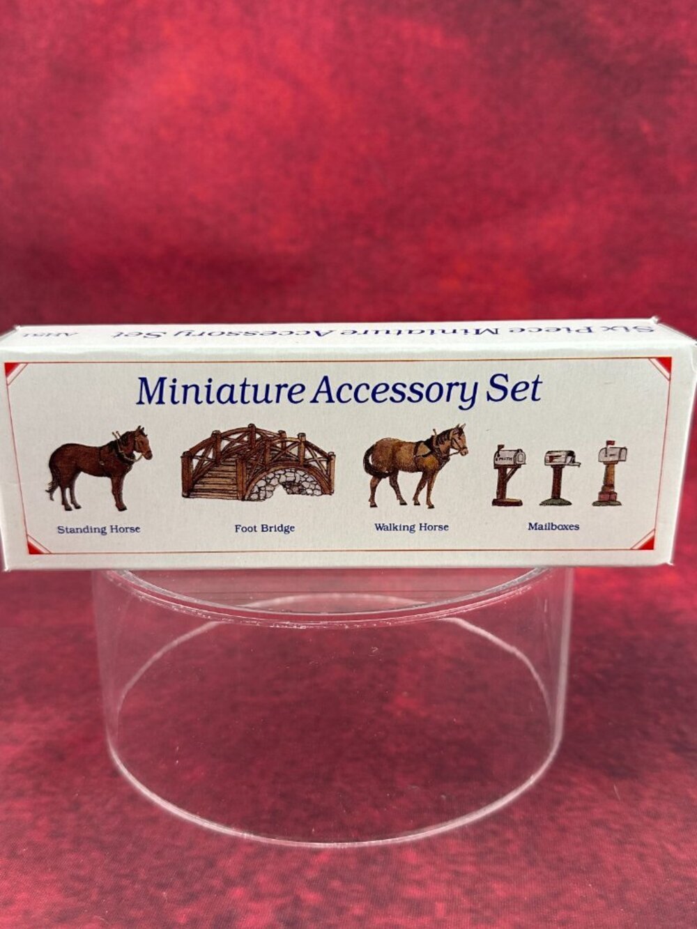 VINTAGE THE LIBERTY FALLS SIX PIECE MINIATURE ACCESORY SET AH 51